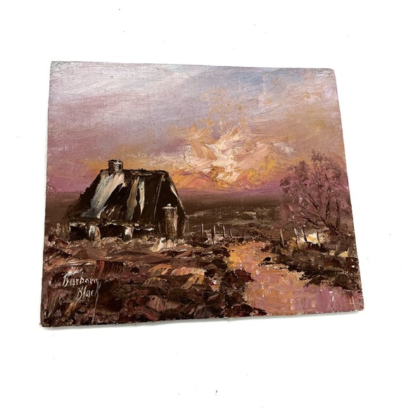Barbara Black Art Barbara Black Art Oil Painting On Board Sunset
